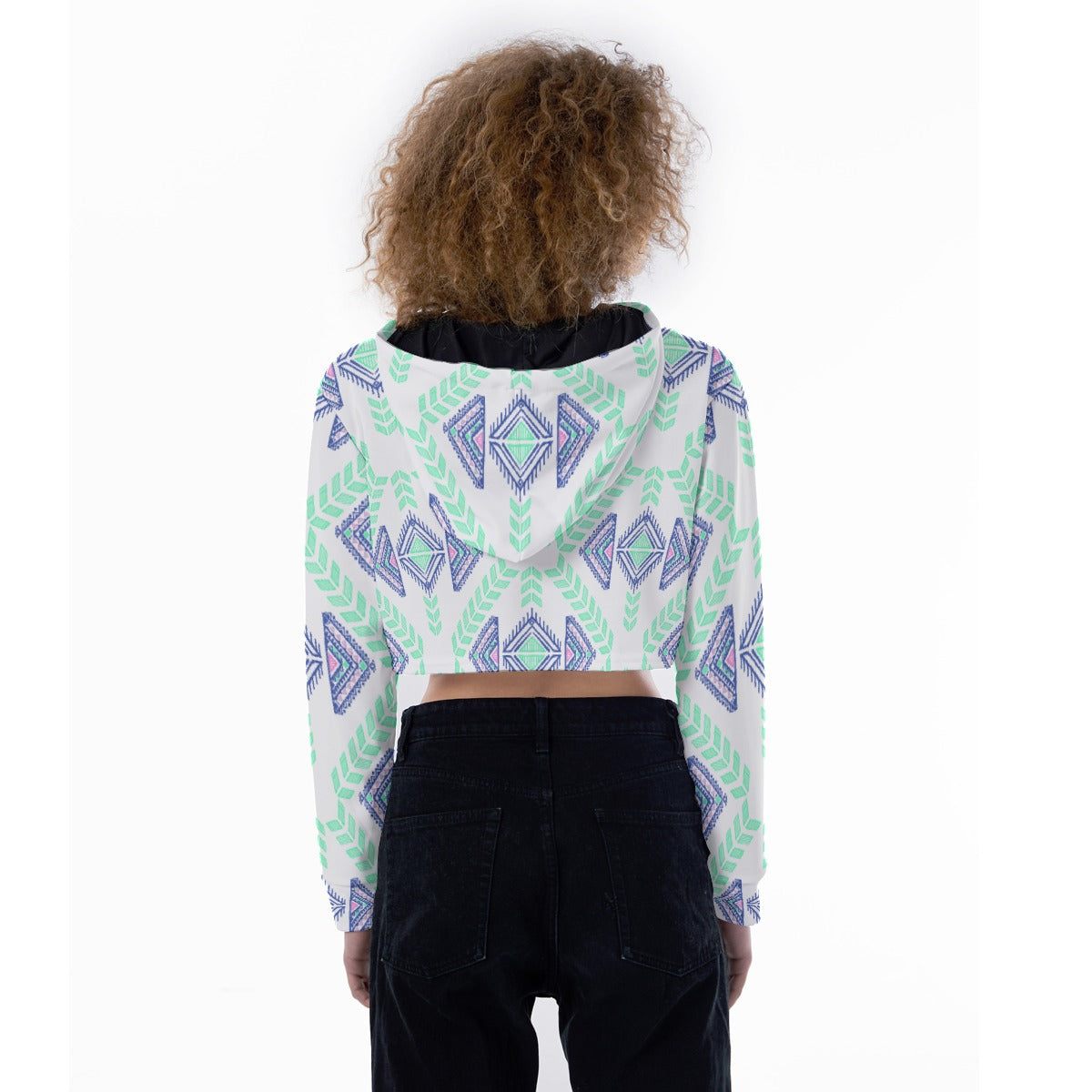 All-Over Print Women's Crop Top Hoodie