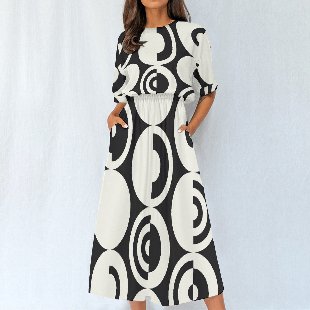All-Over Print Women's Elastic Waist Dress