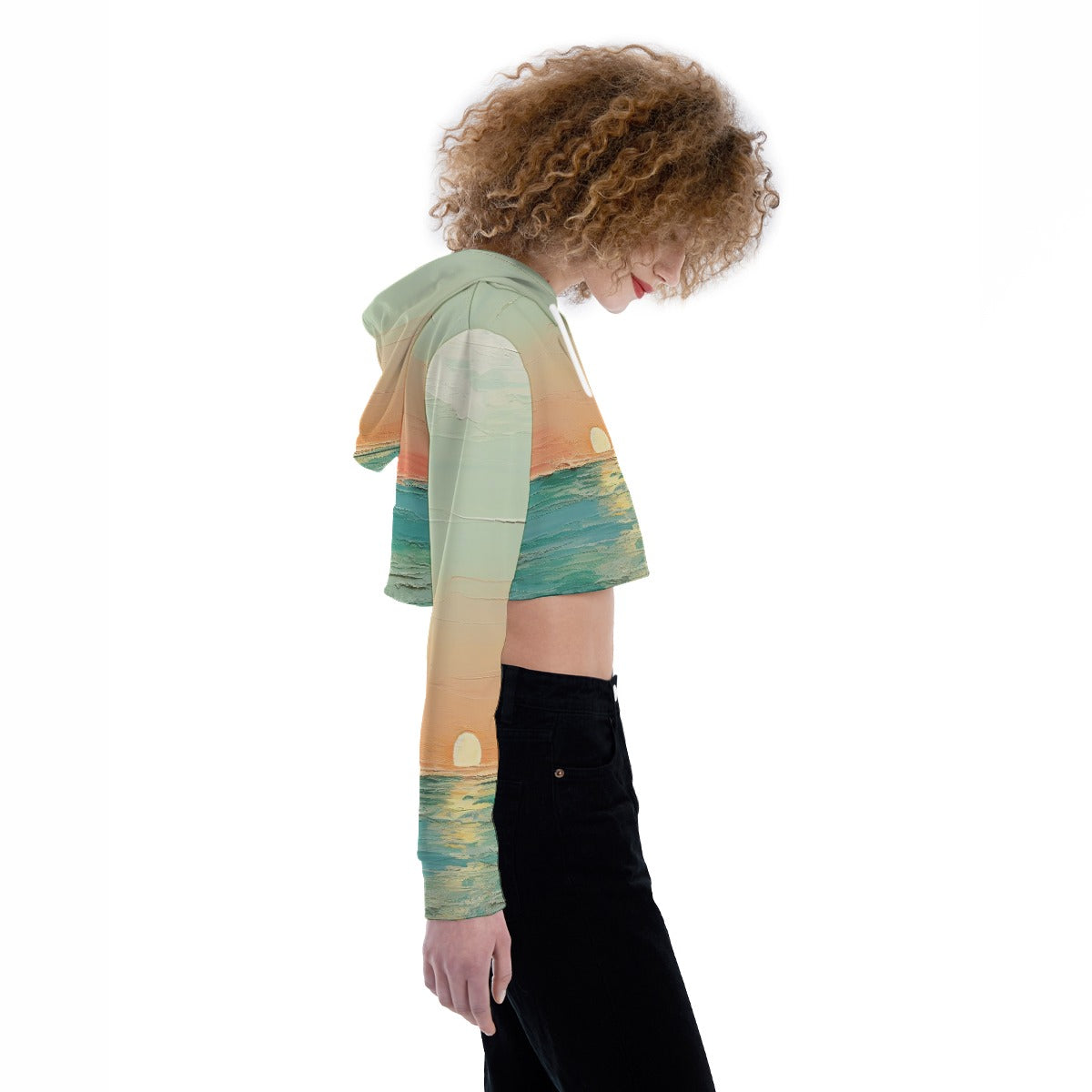 All-Over Print Women's Crop Top Hoodie