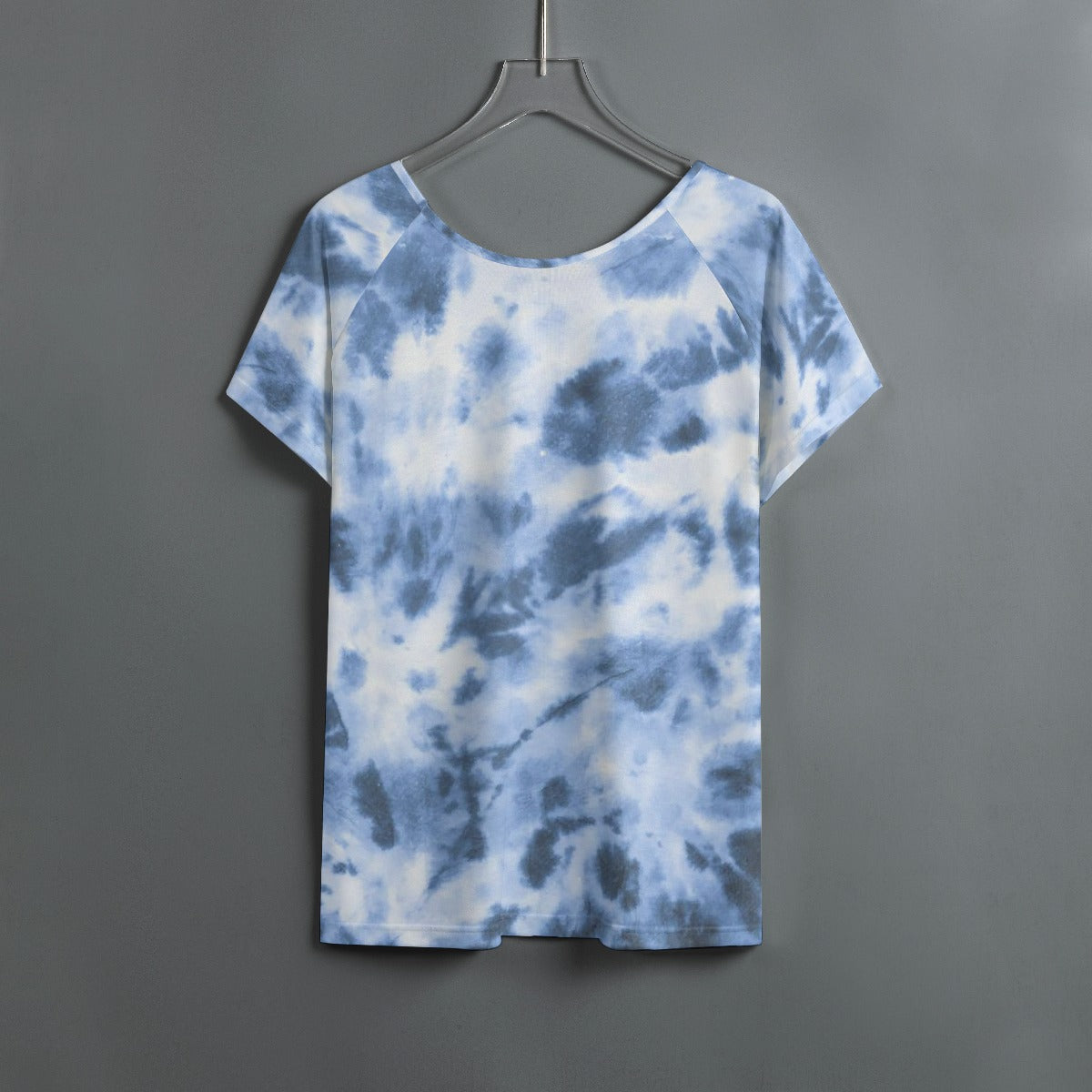 All-Over Print Women's Round Neck T-shirt With Raglan Sleeve