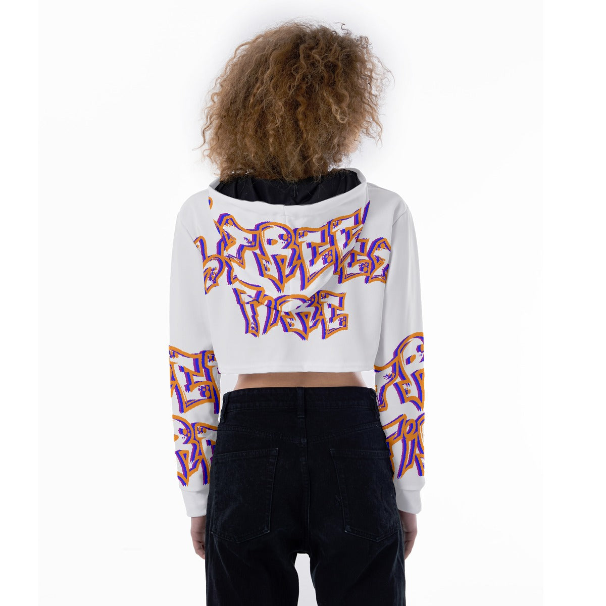 All-Over Print Women's Crop Top Hoodie