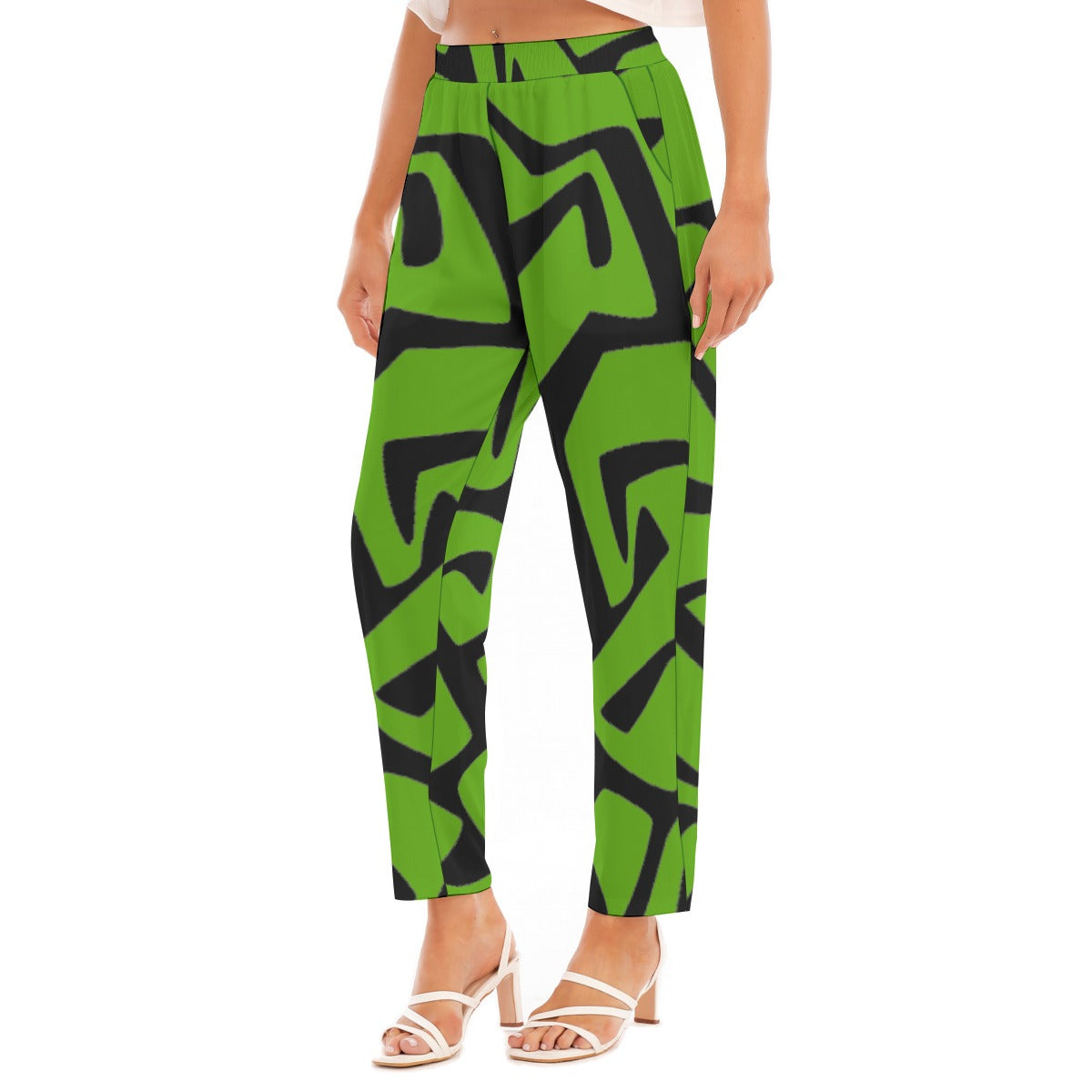All-Over Print Women's Loose Straight-leg Pants