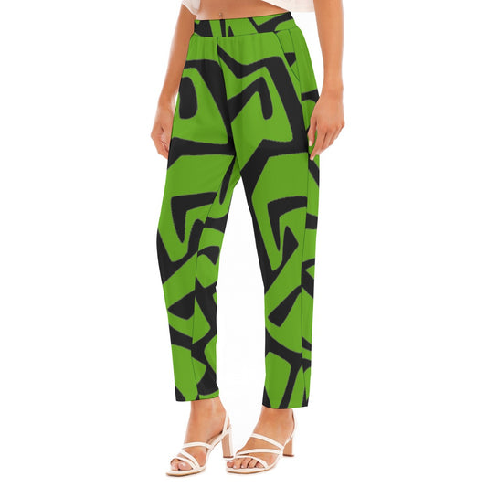 All-Over Print Women's Loose Straight-leg Pants