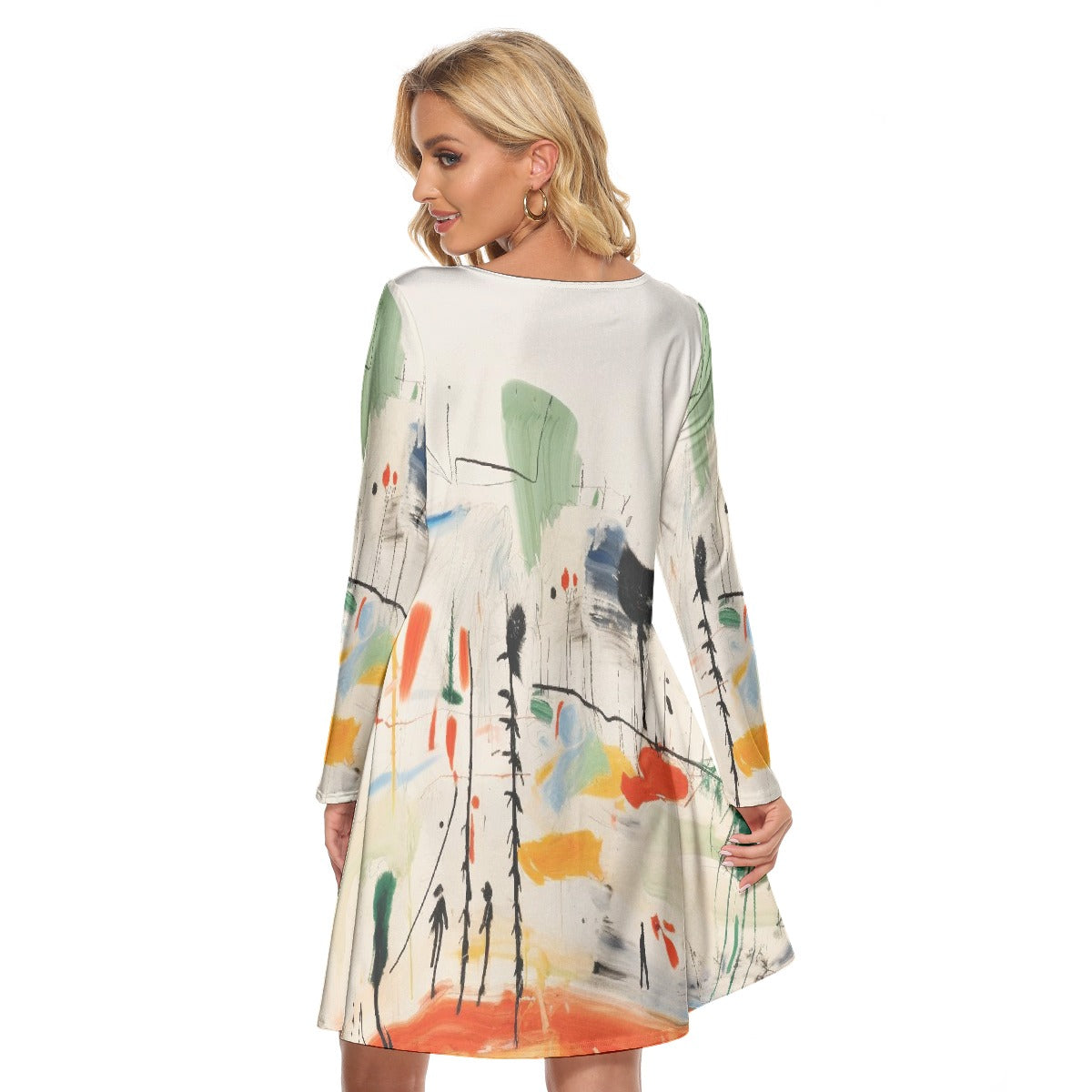 All-Over Print Women's Crew Neck Dress