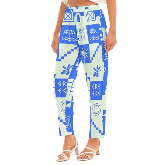 All-Over Print Women's Loose Straight-leg Pants