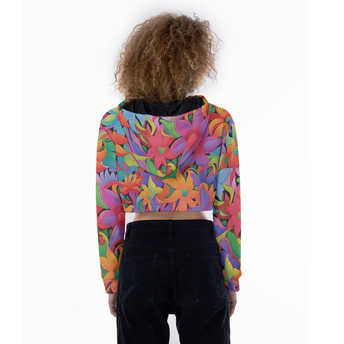 All-Over Print Women's Crop Top Hoodie