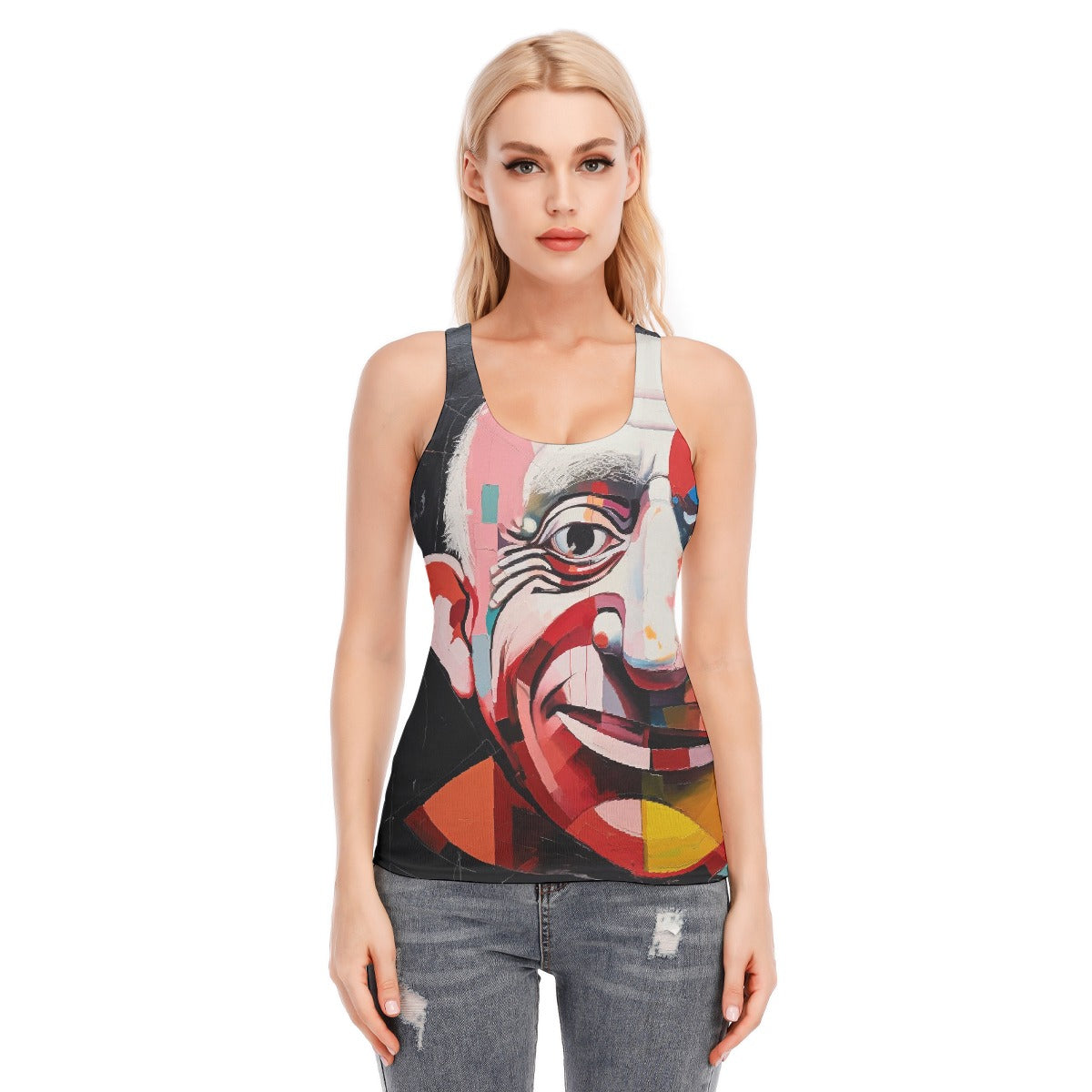 All-Over Print Women's Racer Vest | 190GSM Cotton