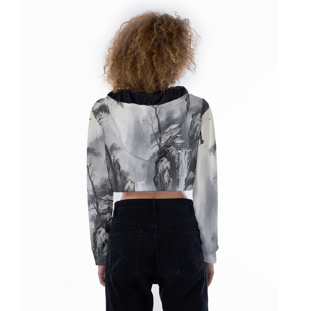 All-Over Print Women's Crop Top Hoodie