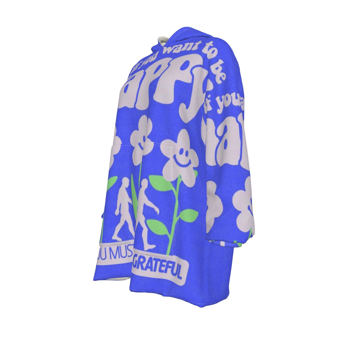All-Over Print Women's Sherpa Fleece Hoodie Blanket