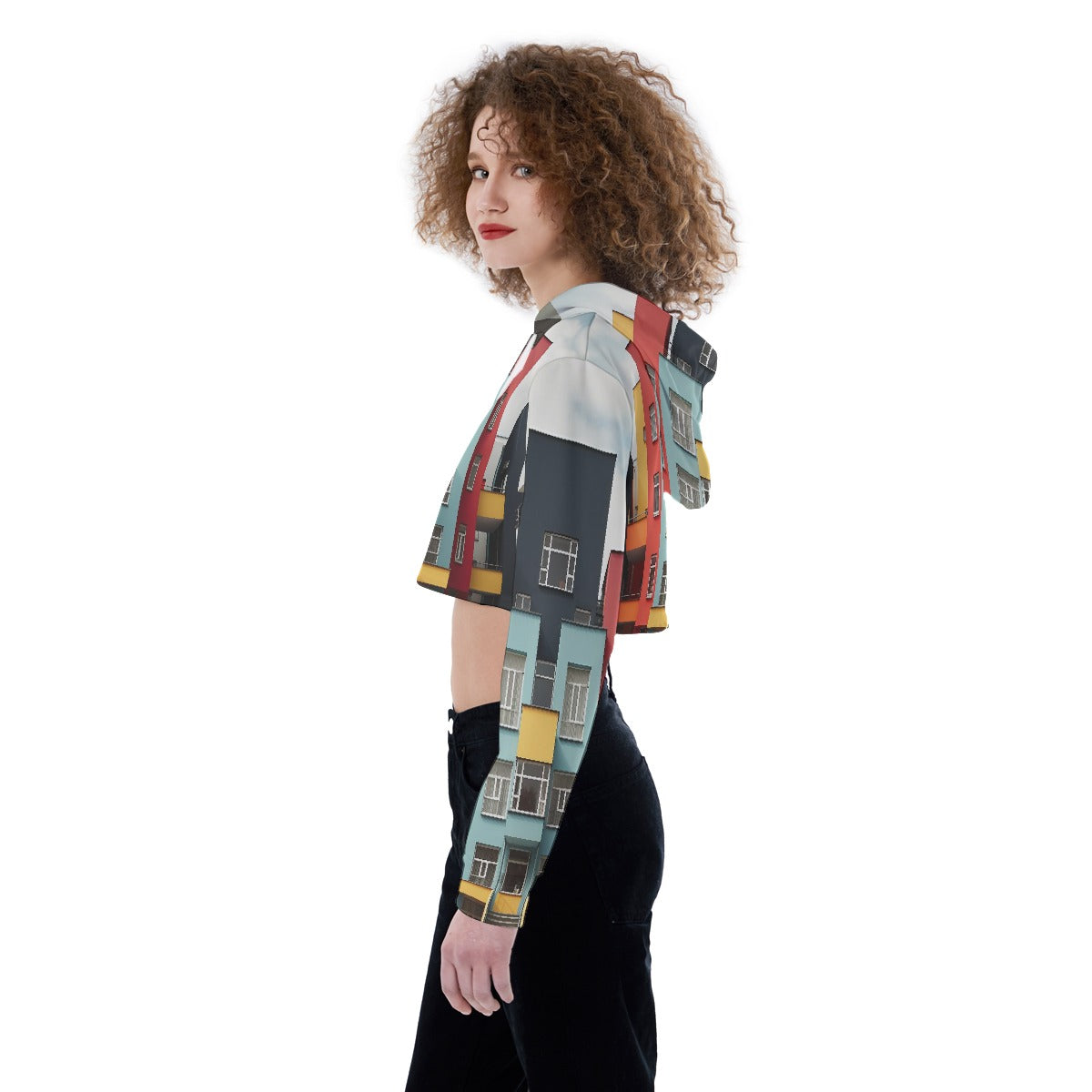 All-Over Print Women's Crop Top Hoodie