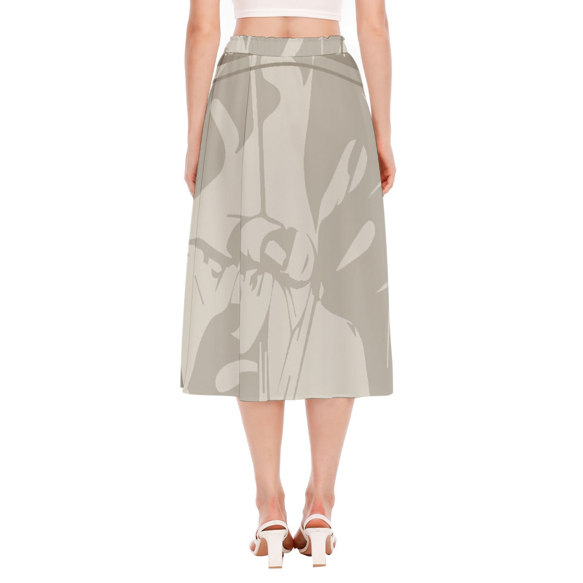 All-Over Print Women's Long Section Chiffon Skirt