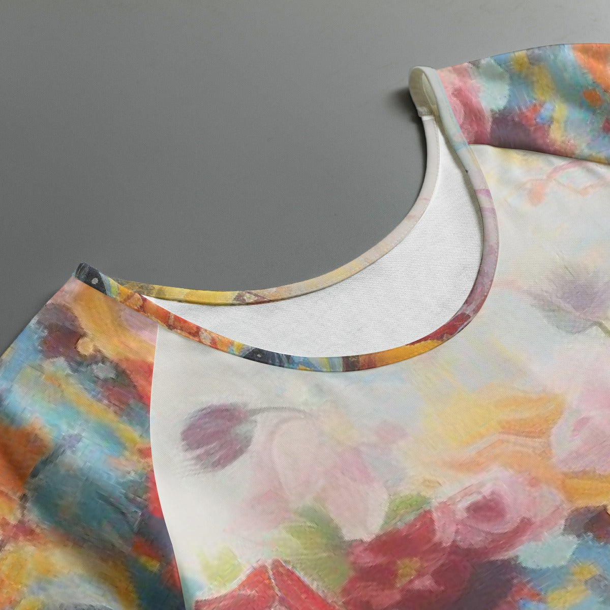 All-Over Print Women's Round Neck T-shirt With Raglan Sleeve