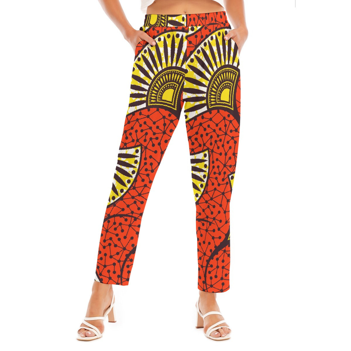 All-Over Print Women's Loose Straight-leg Pants