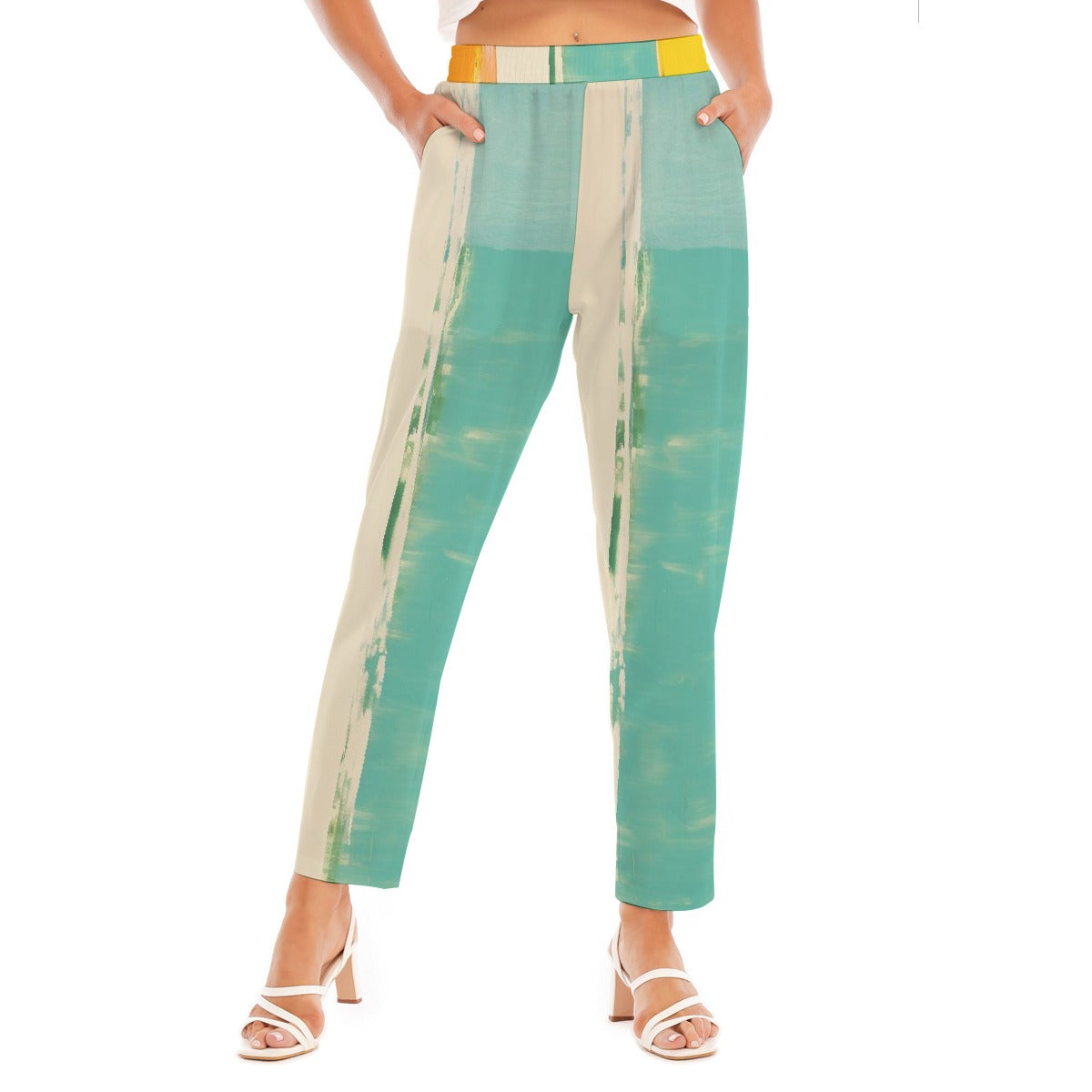 All-Over Print Women's Loose Straight-leg Pants