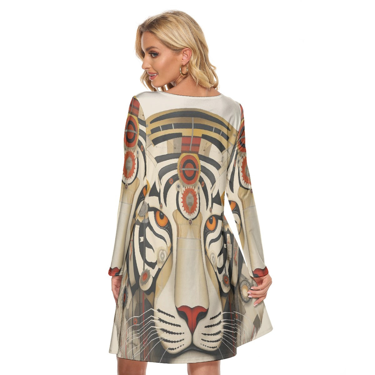 All-Over Print Women's Crew Neck Dress