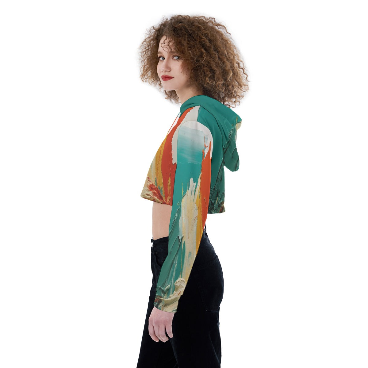 All-Over Print Women's Crop Top Hoodie