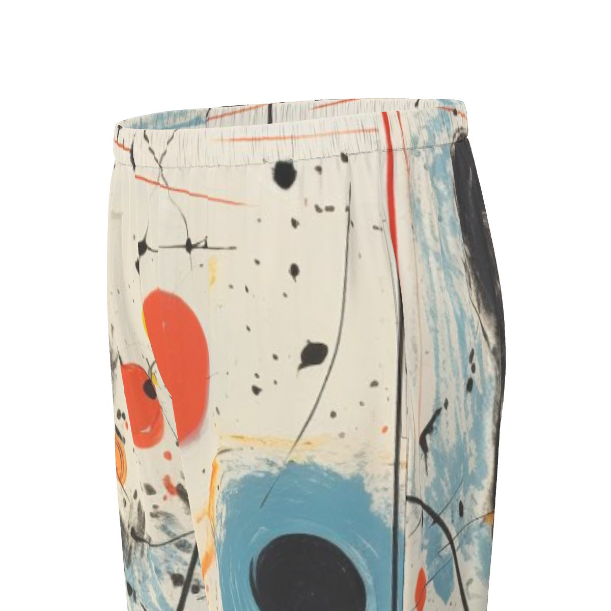 All-Over Print Women's Long Sleeve Pajama Set With Black Contrast Piping