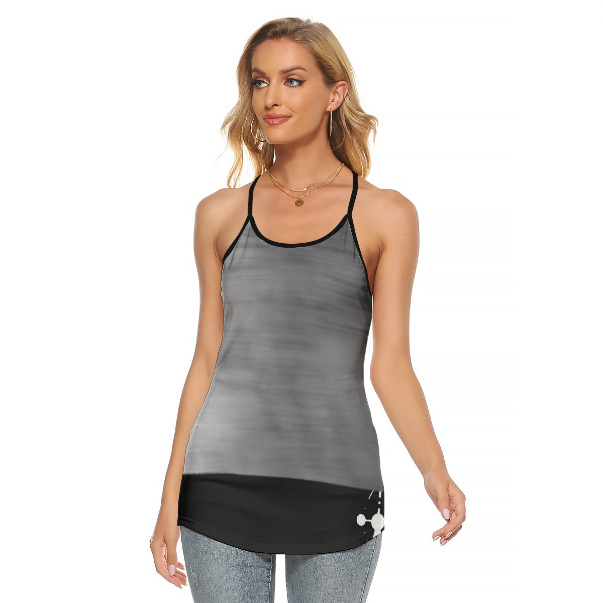 All-Over Print Women's Criss-Cross Open Back Tank Top
