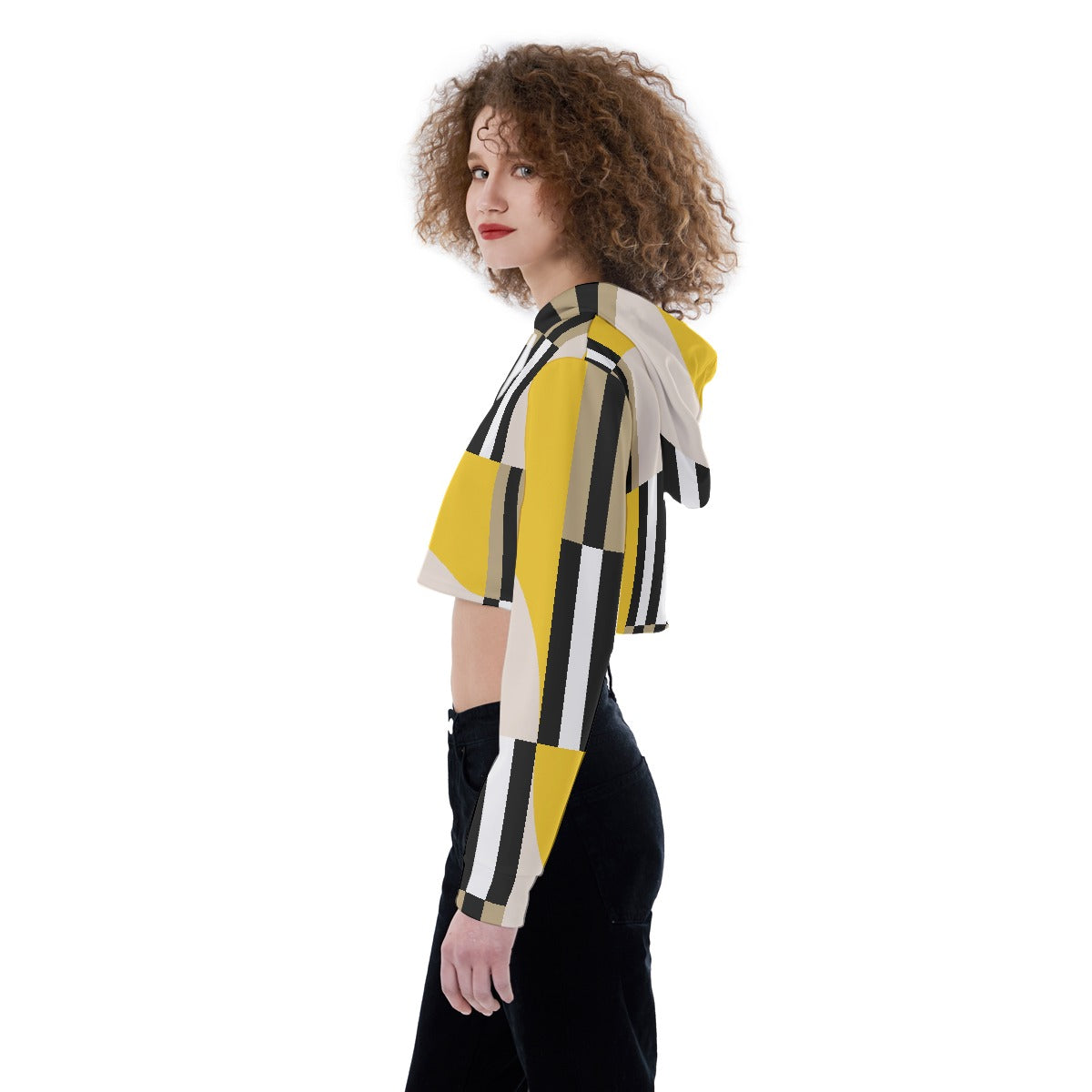 All-Over Print Women's Crop Top Hoodie