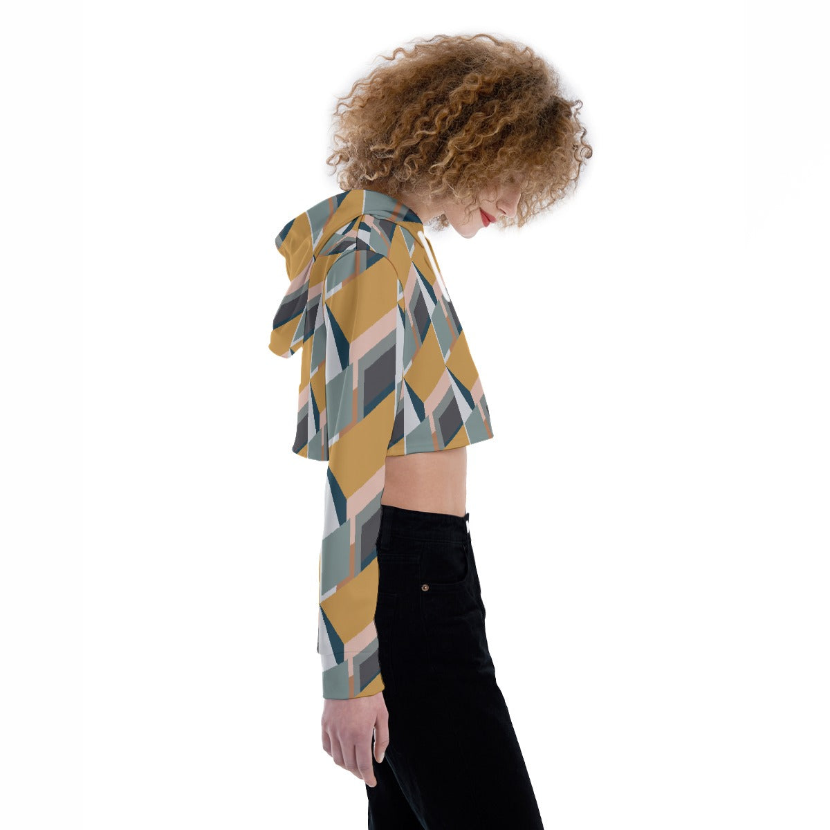 All-Over Print Women's Crop Top Hoodie