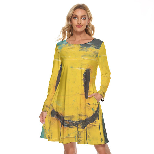All-Over Print Women's Crew Neck Dress