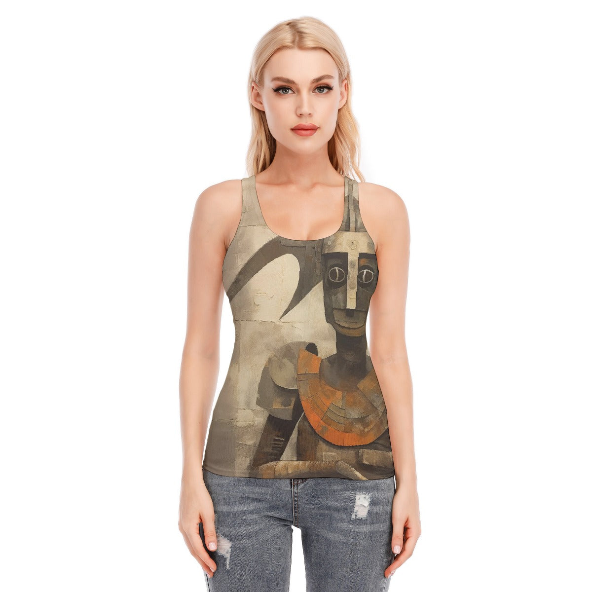 All-Over Print Women's Racer Vest | 190GSM Cotton