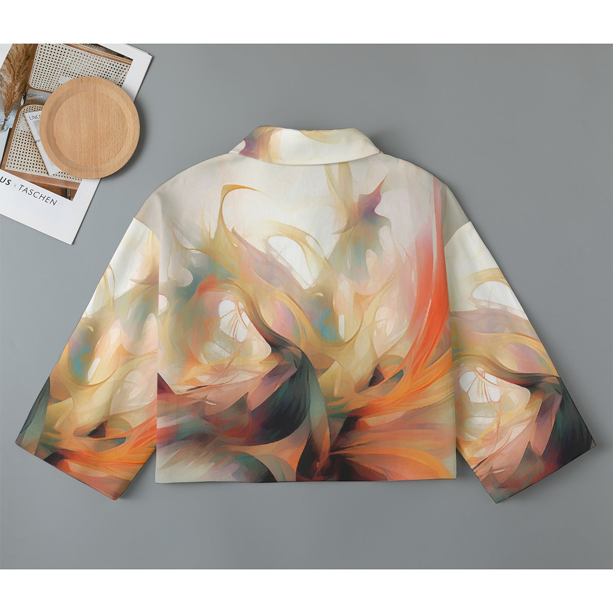 All-Over Print Women's Cropped Jacket | 245GSM Cotton