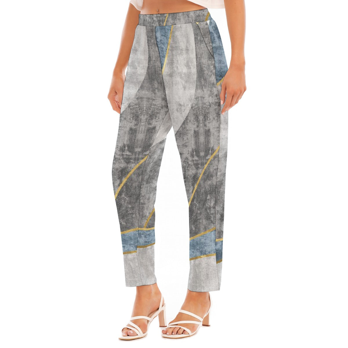 All-Over Print Women's Loose Straight-leg Pants