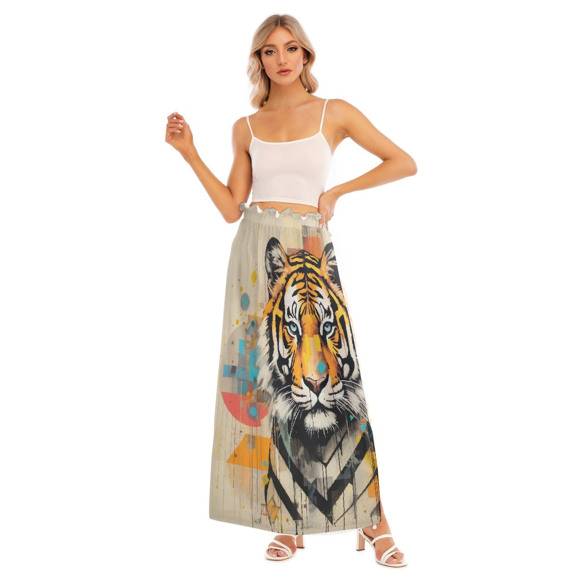 All-Over Print Women's Side Split Skirt