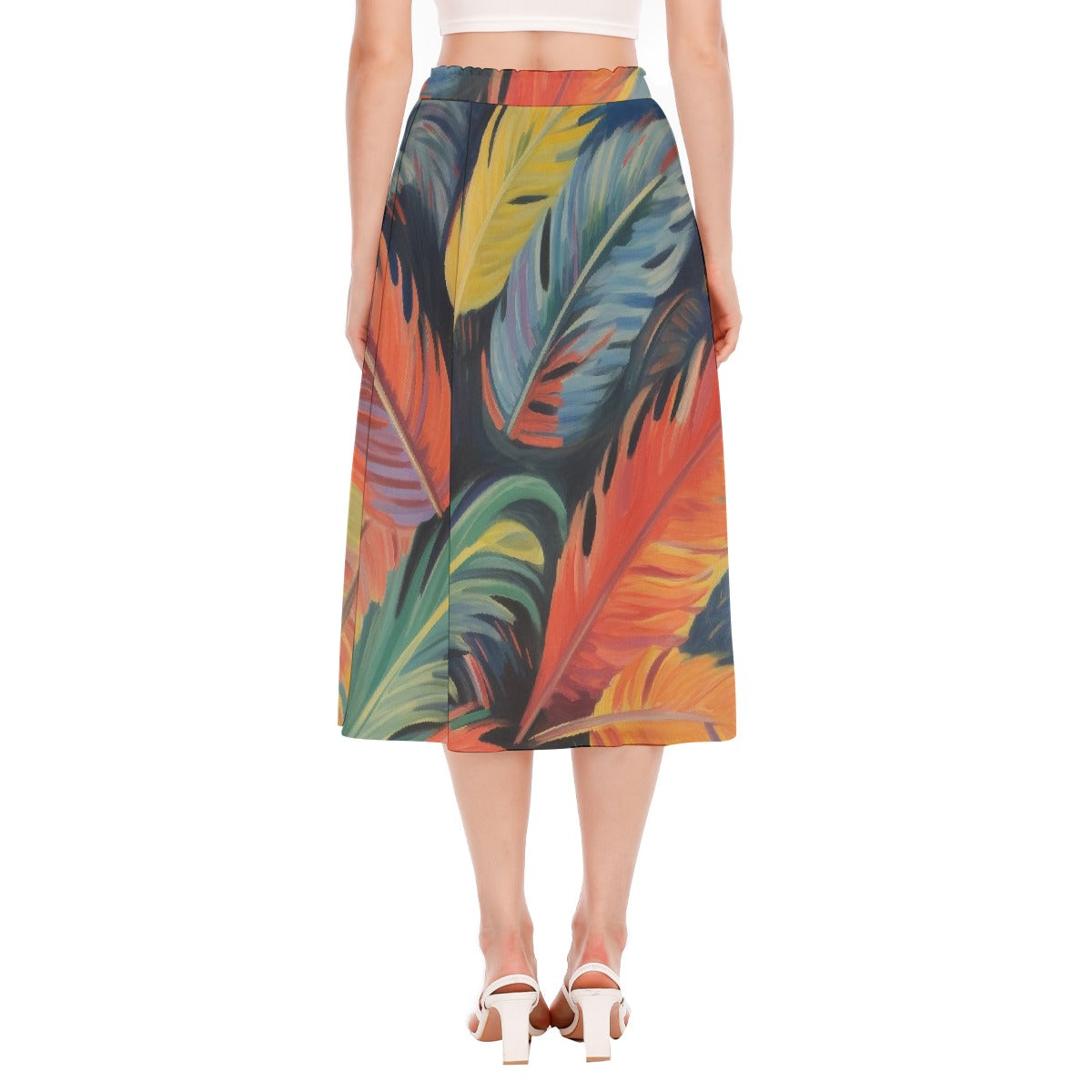 All-Over Print Women's Long Section Chiffon Skirt
