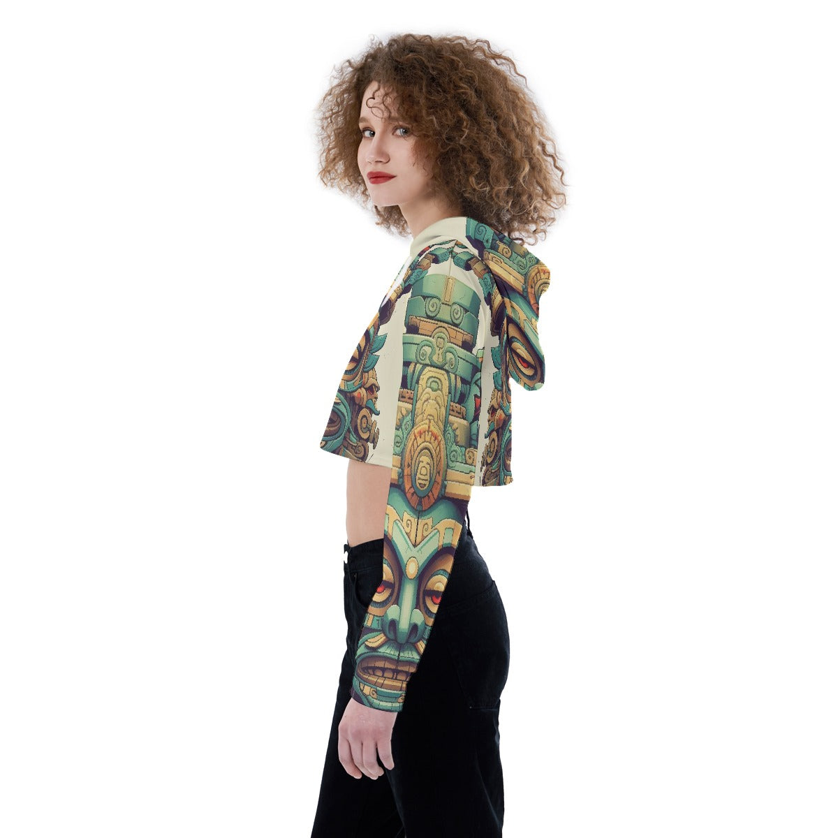 All-Over Print Women's Crop Top Hoodie
