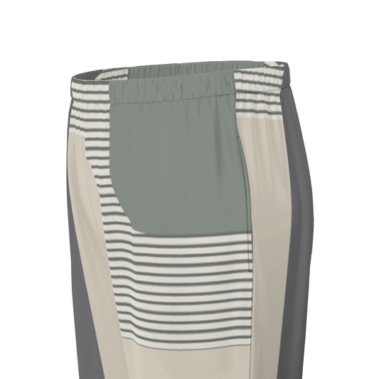 All-Over Print Women's Long Sleeve Pajama Set With Black Contrast Piping