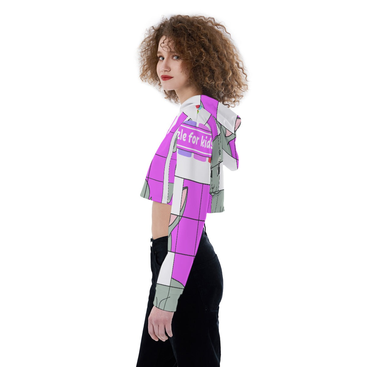 All-Over Print Women's Crop Top Hoodie