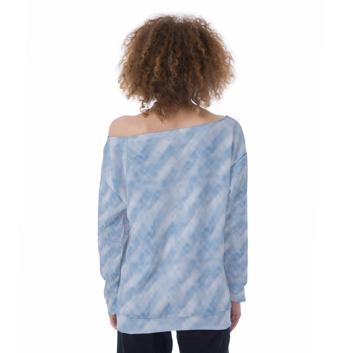 All-Over Print Oversized Women's Off-Shoulder Sweatshirt