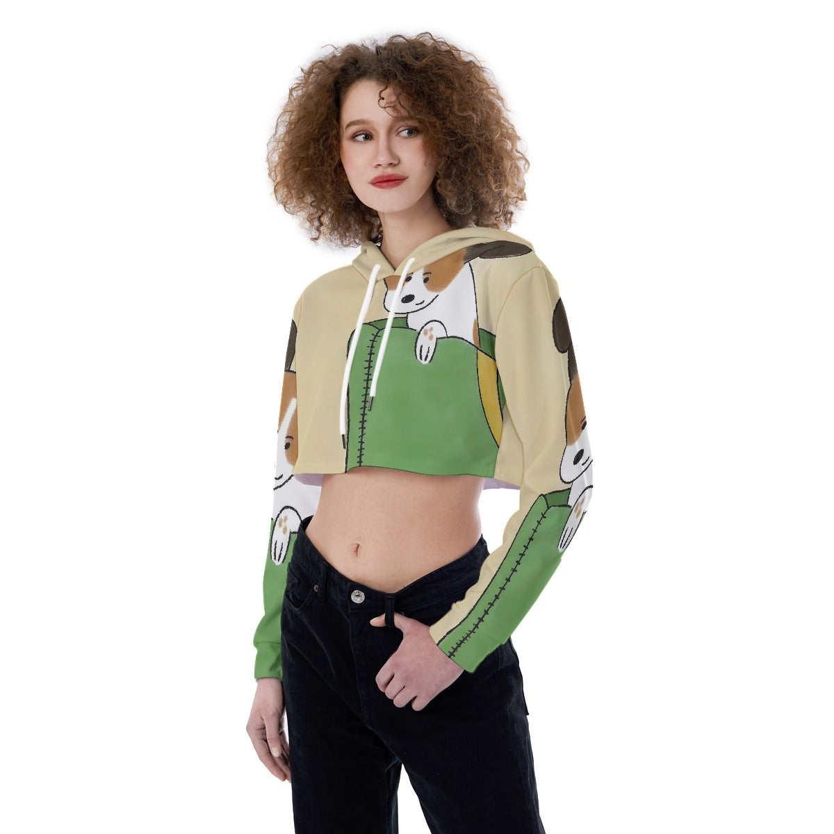 All-Over Print Women's Crop Top Hoodie