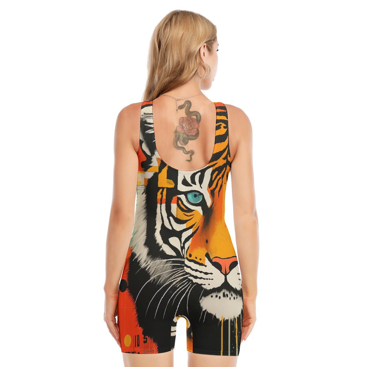 All-Over Print Women's Sleeveless One-piece Swimsuit