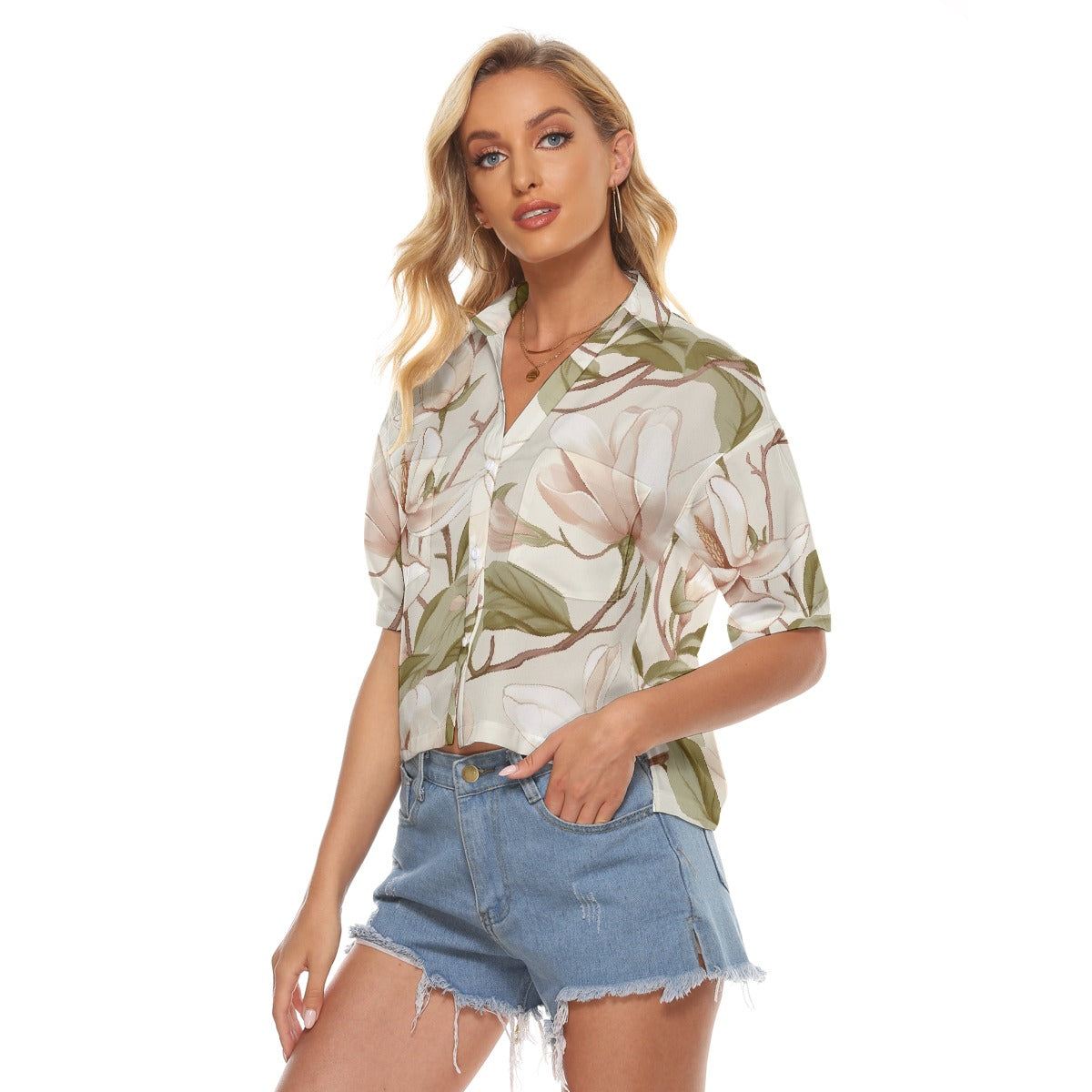 All-Over Print Women's V-neck Shirts