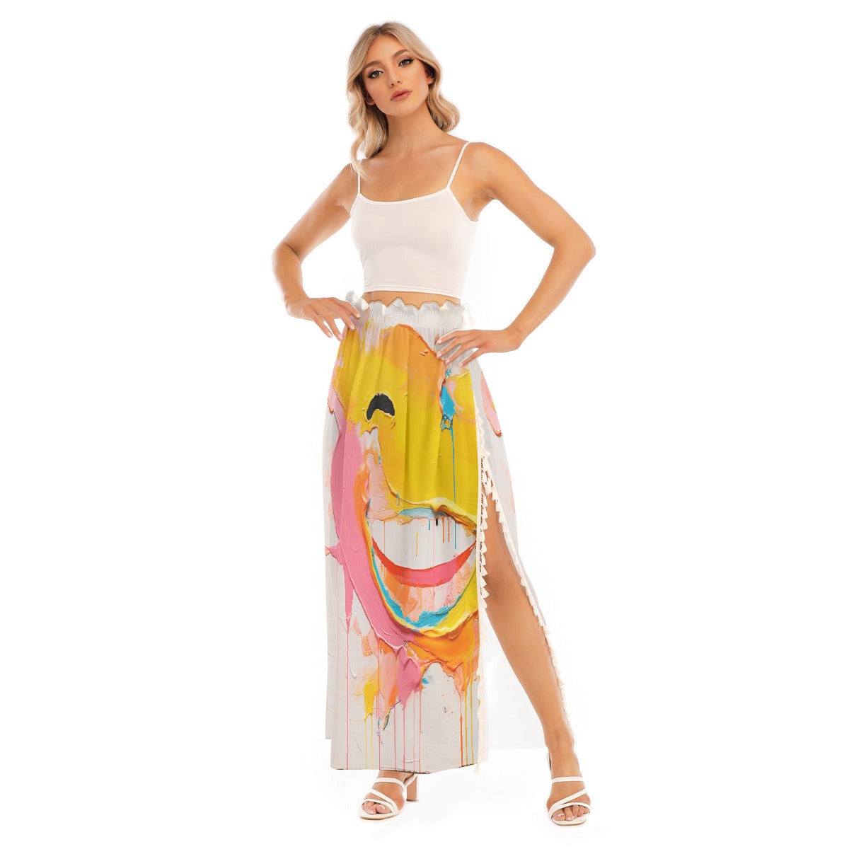 All-Over Print Women's Side Split Skirt