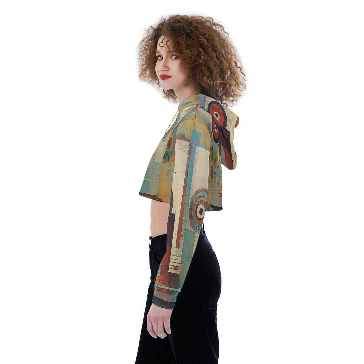 All-Over Print Women's Crop Top Hoodie