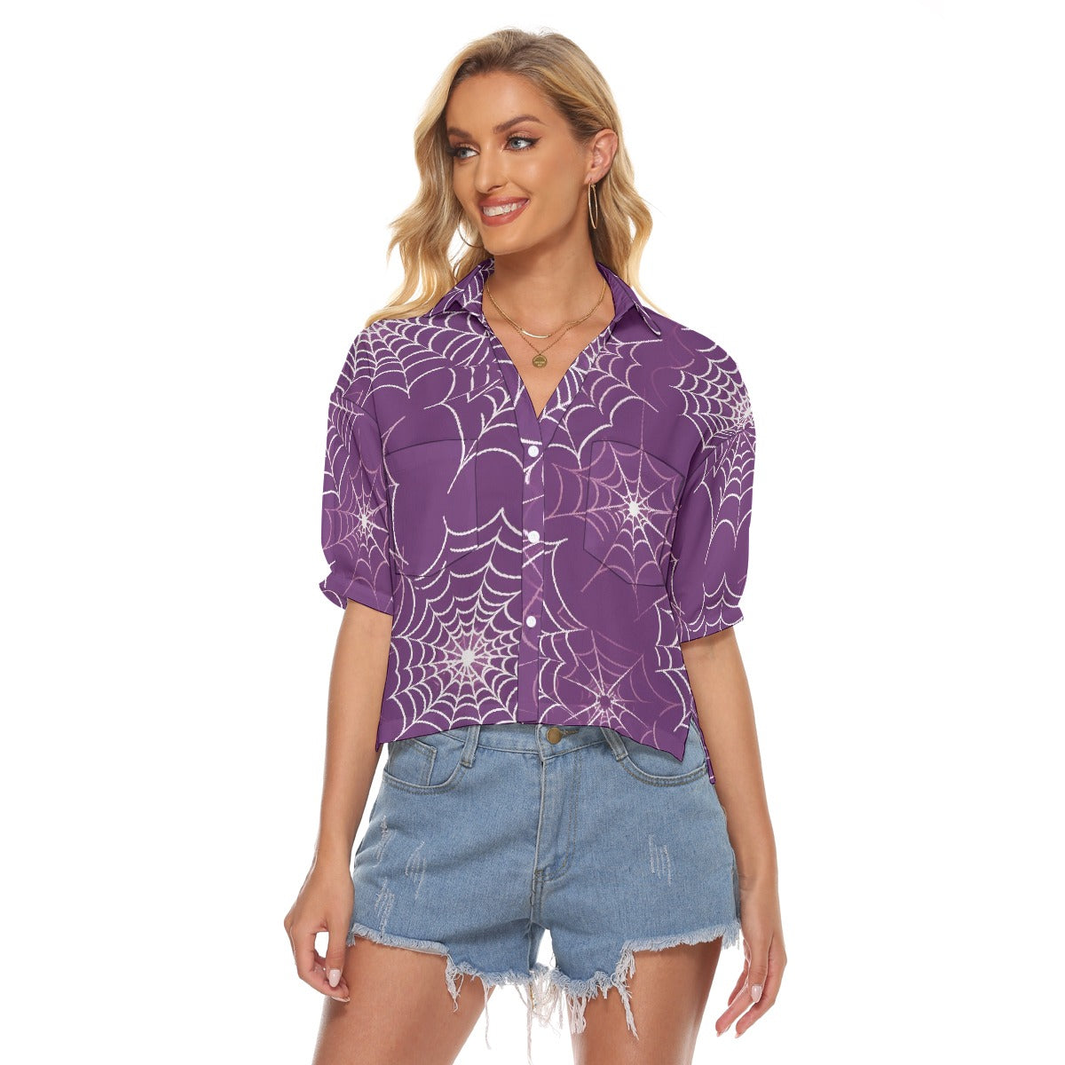 All-Over Print Women's V-neck Shirts