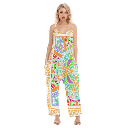 All-Over Print Women's Loose Cami Jumpsuit