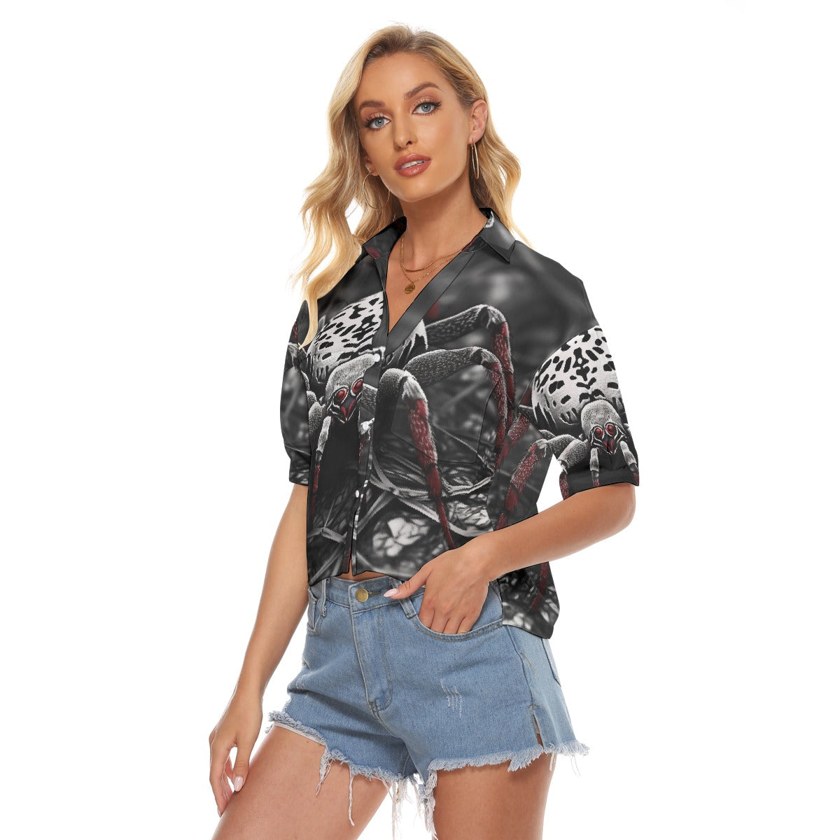 All-Over Print Women's V-neck Shirts