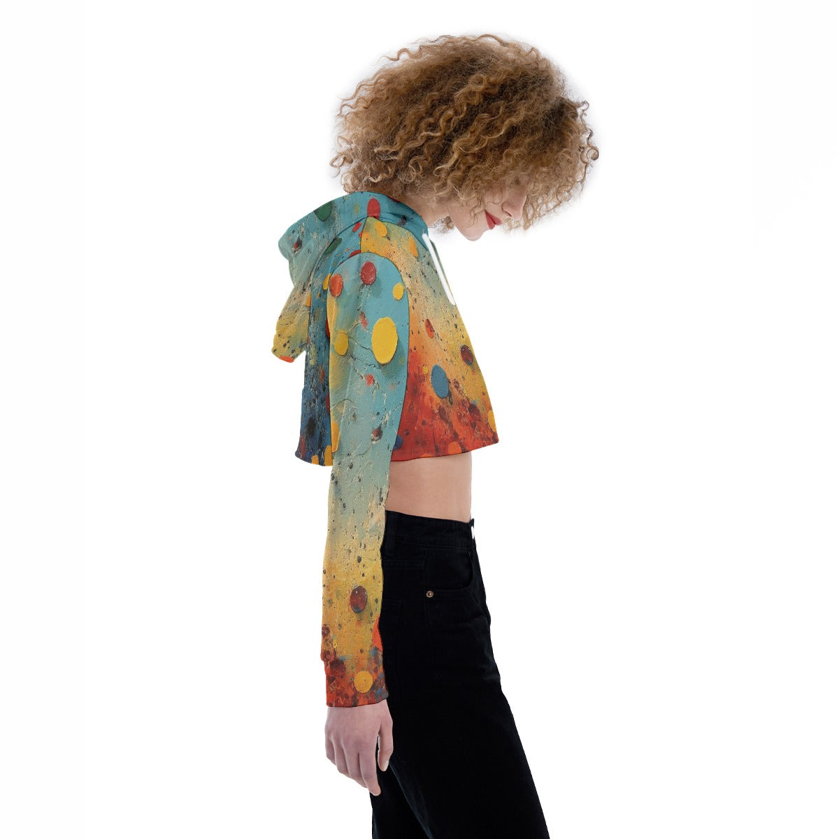 All-Over Print Women's Crop Top Hoodie