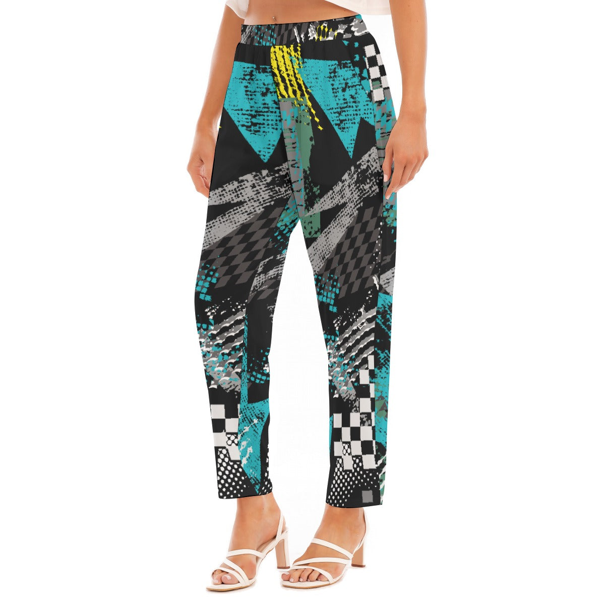 All-Over Print Women's Loose Straight-leg Pants