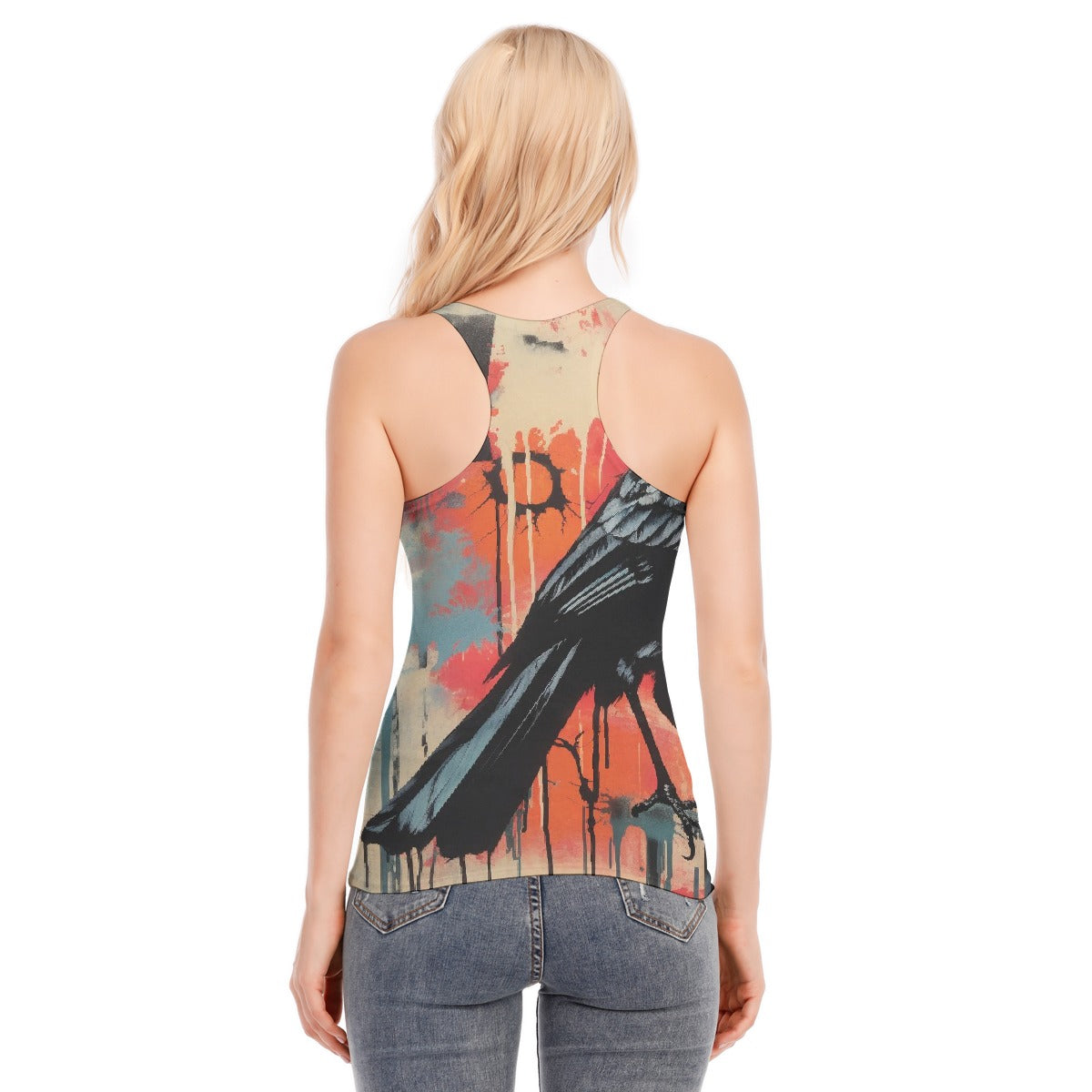 All-Over Print Women's Racer Vest | 190GSM Cotton
