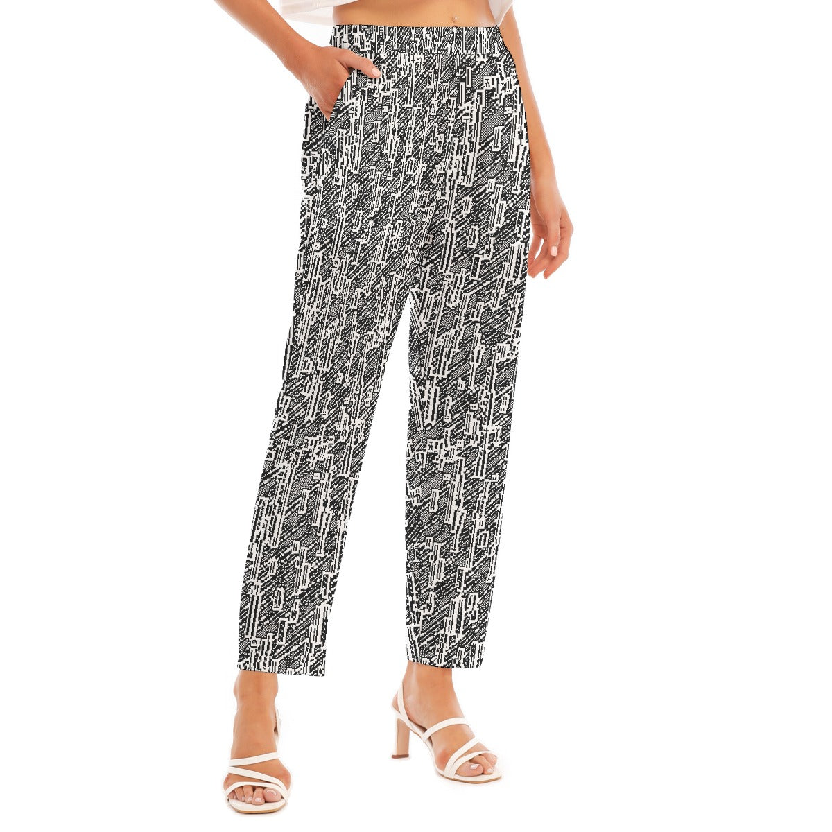All-Over Print Women's Loose Straight-leg Pants