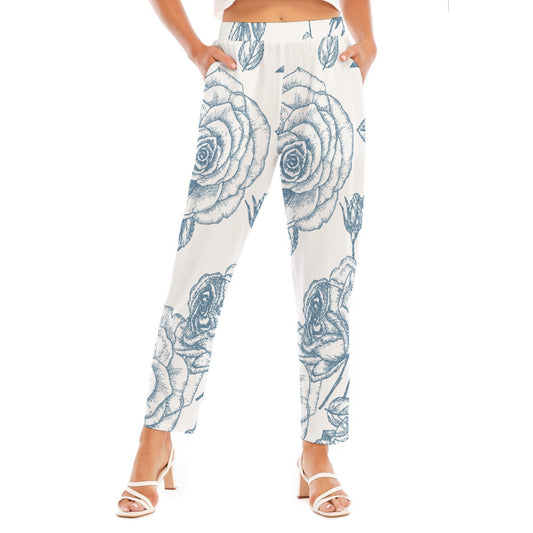 All-Over Print Women's Loose Straight-leg Pants
