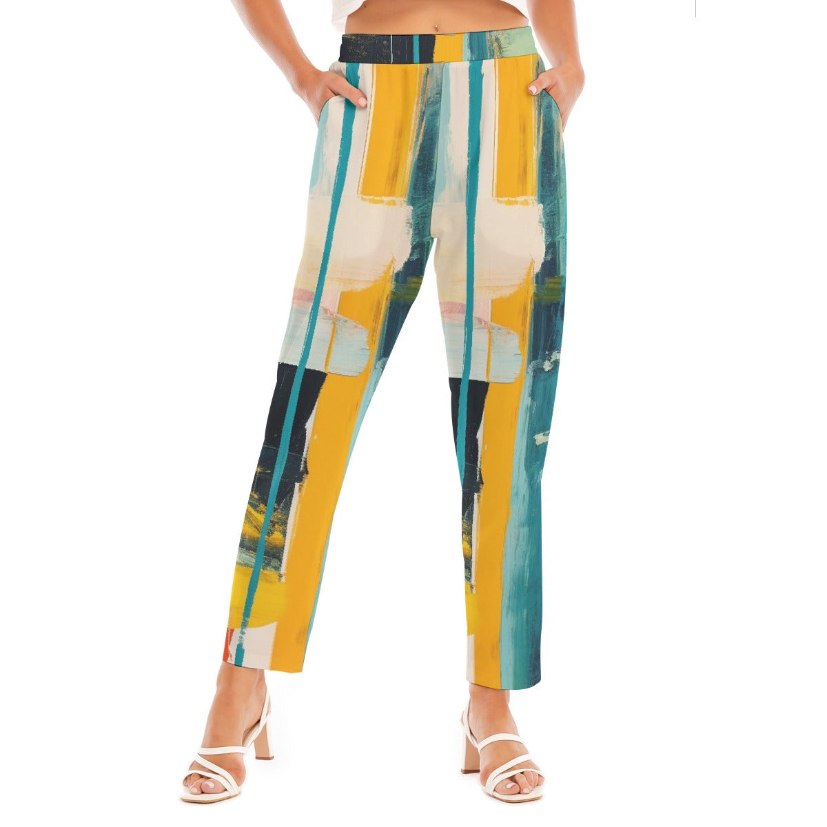 All-Over Print Women's Loose Straight-leg Pants