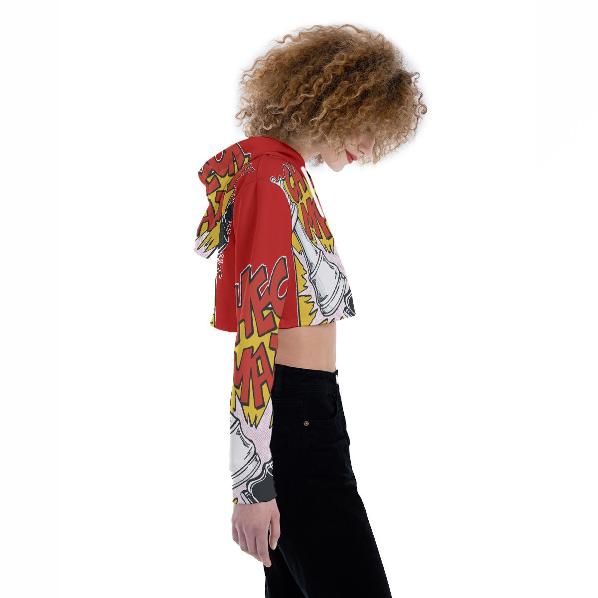 All-Over Print Women's Crop Top Hoodie
