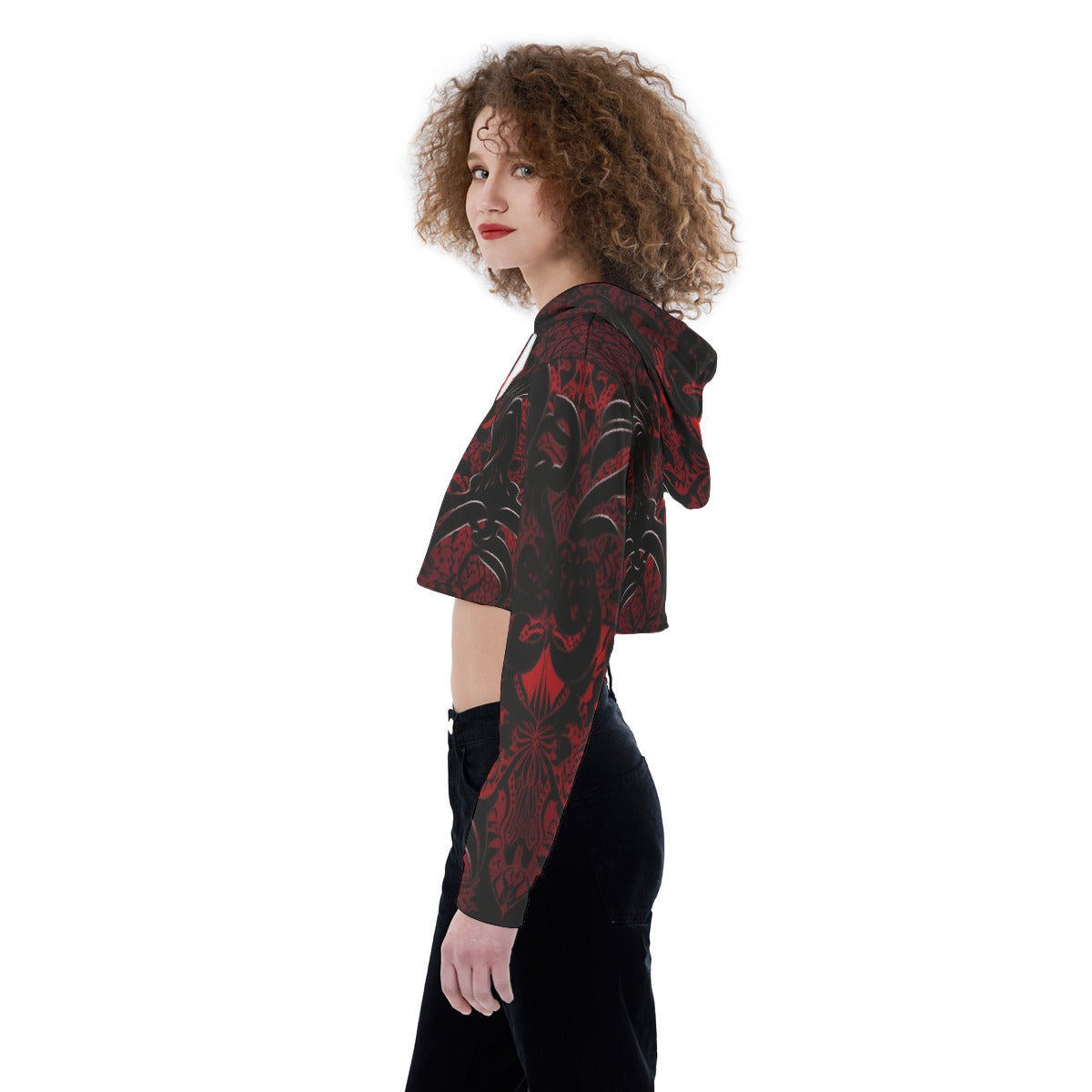 All-Over Print Women's Crop Top Hoodie